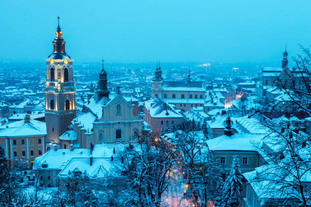 istock Architecture of Przemysl at night 943475250