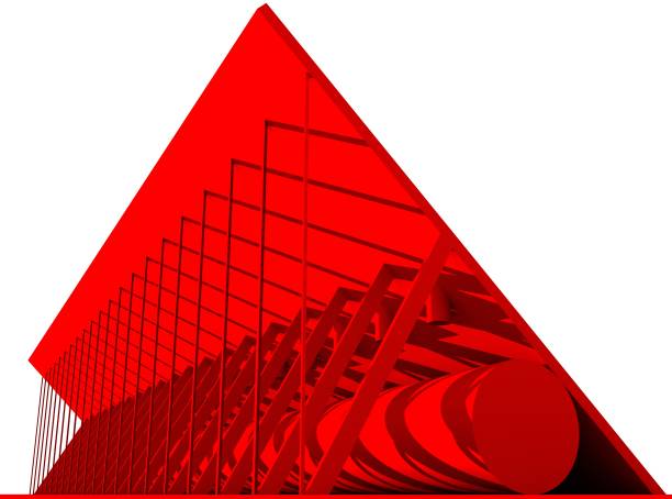 istock Modern architecture. 3D render of abstract red building. 943476042