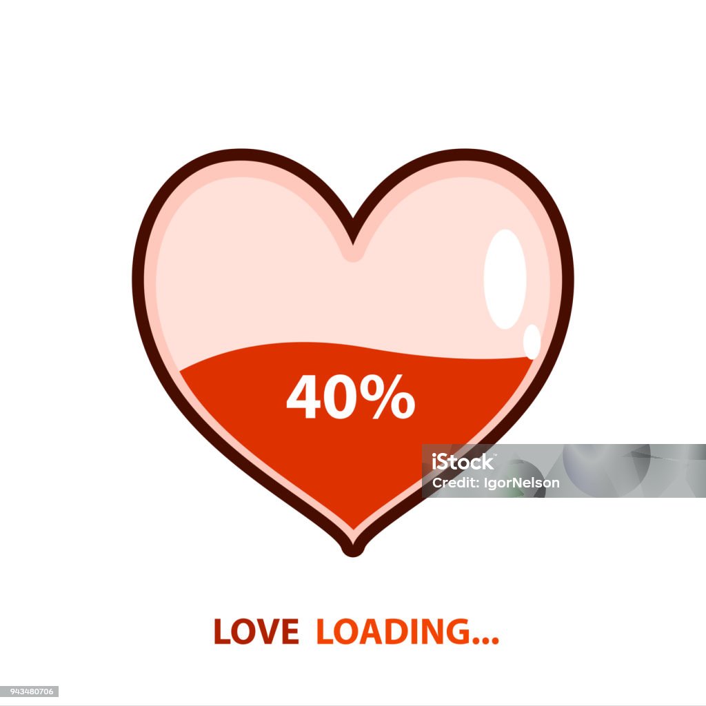 Loading Heart Vector Love Loading Emblem Heart Loading Vector Stock Illustration - Download ...