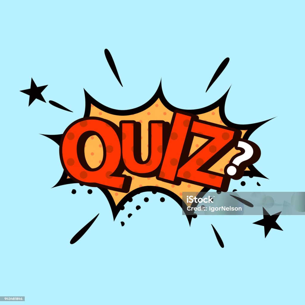 Quiz in comic style. Quiz brainy game vector design. Competition stock vector