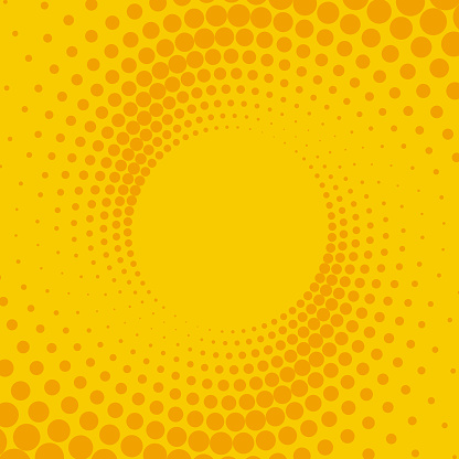 Yellow and orange retro comic background. Vector illustration in the style of pop art.