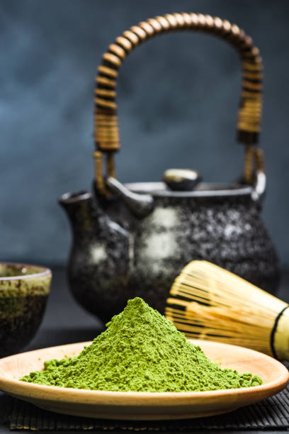 istock Relaxing and healthy green matcha tea powder 943497798