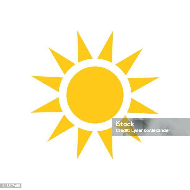 Sun Vector Icon Summer Sunshine Illustration On White Isolated Background Sun Sunlight Concept Stock Illustration - Download Image Now