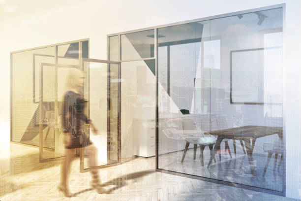 istock White and green modern office lobby corner toned 943510284