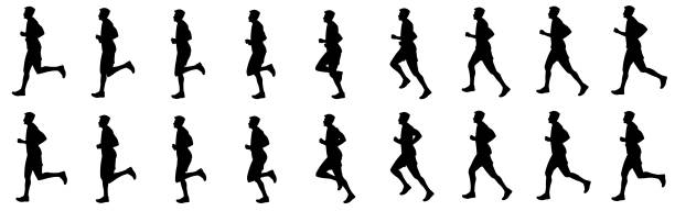Man Run Cycle Animation Sprite Sheet Silhouette Stock Illustration -  Download Image Now - In Silhouette, Walking, People - iStock