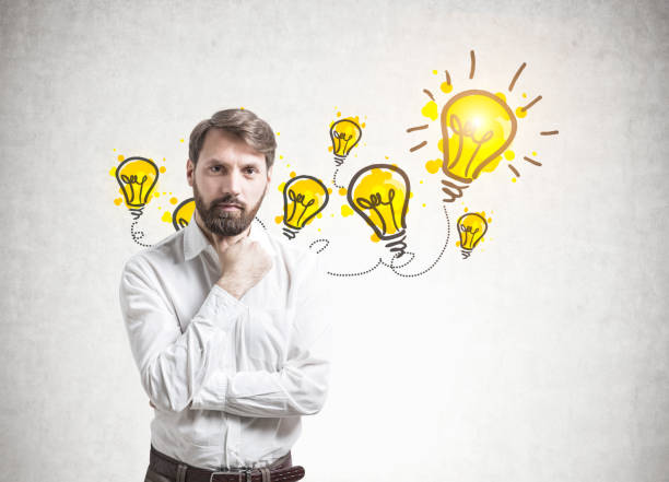 istock Confident young businessman, idea 943513396