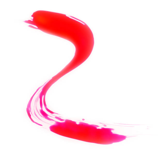 istock Smudged red nail Polish isolated on white background. 943525964