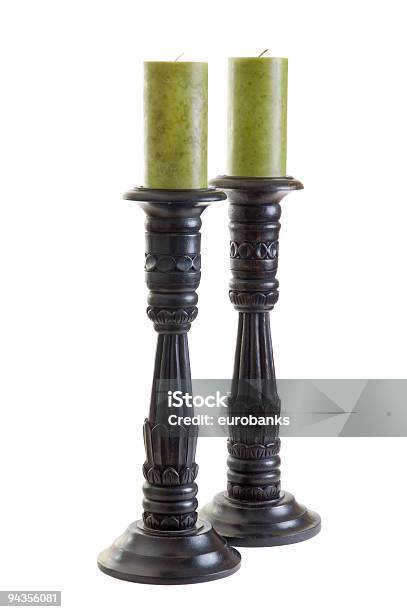 Wooden Candlesticks Stock Photo - Download Image Now - Brown, Candle, Candlestick Holder
