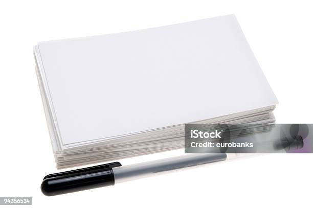 Puste Index Cards - zdjęcia stockowe i więcej obrazów Karta katalogowa - Karta katalogowa, Sterta - Aranżacja, Bez ludzi