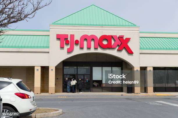 The Front Of A Tj Maxx Store Stock Photo - Download Image Now - T.J. Maxx, Bridge - Built Structure, Building Entrance