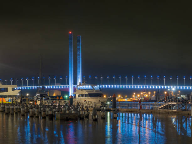 istock Bolte Bridge illuminated at night. 943575612