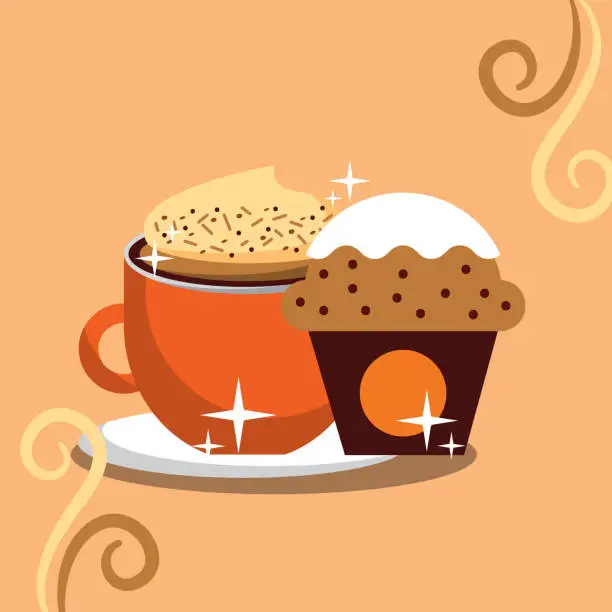 Vector illustration of coffee time image