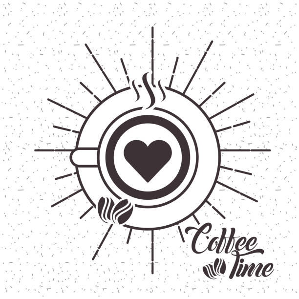 ilustrações de stock, clip art, desenhos animados e ícones de coffee time image - coffee top view