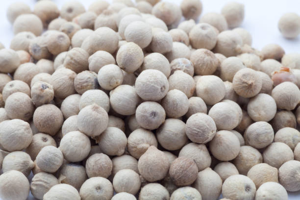 white pepper Close-up of white pepper acrid taste stock pictures, royalty-free photos & images