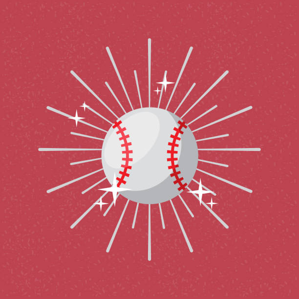 ボール スポーツ野球サンバースト色背景 - innings点のイラスト素材／クリップアート素材／マンガ素材／アイコン素材