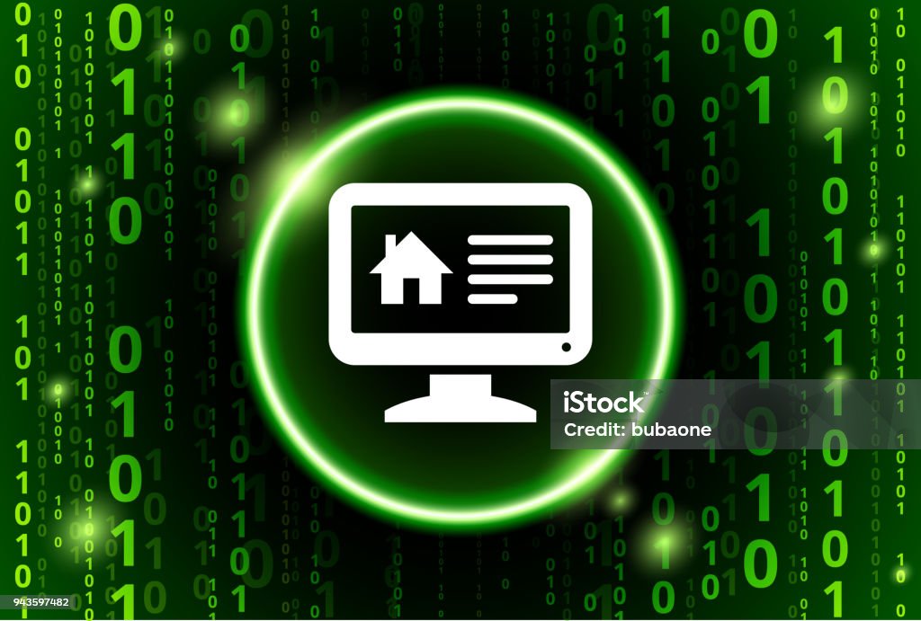 Binary Code Houses Online House Binary Code Vector Pattern Background Stock Illustration ...