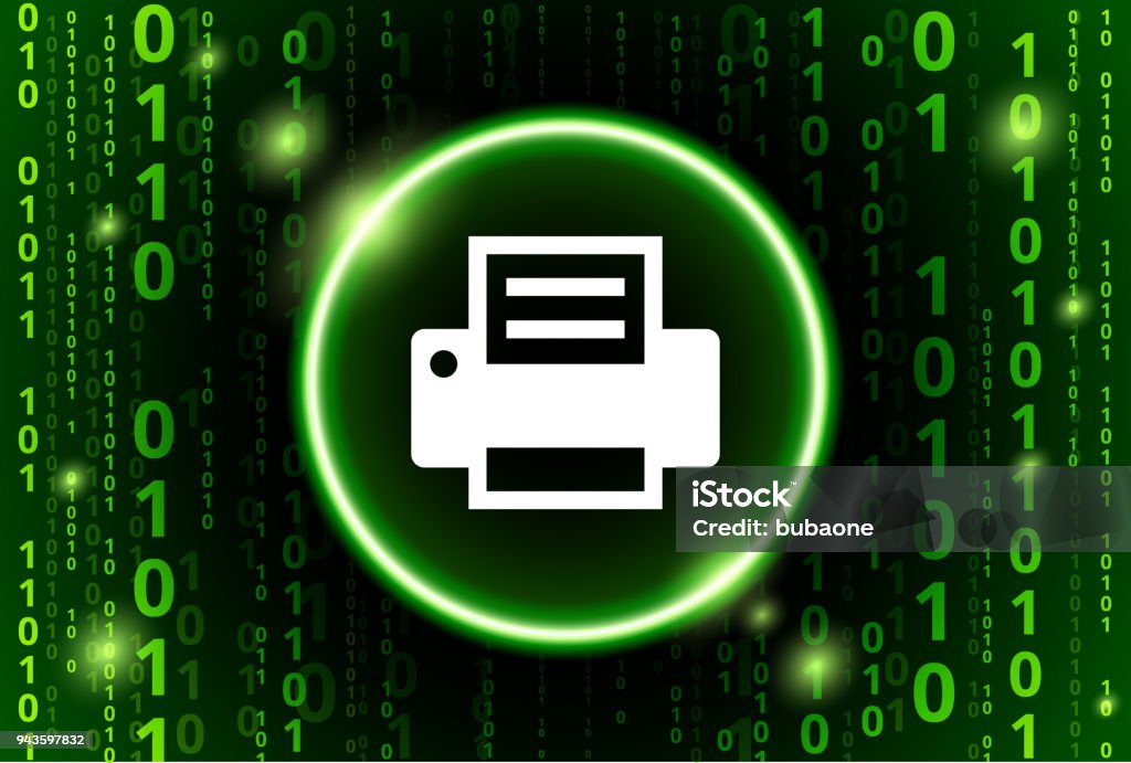 Printer Code Shape Printer Binary Code Vector Pattern Background Stock Illustration ...