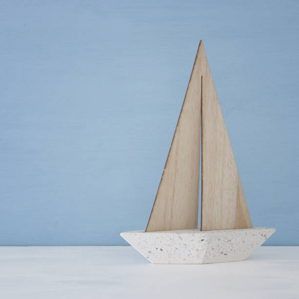 istock nautical concept with sail boat over blue background. 943597900