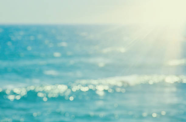 istock background of blurred beach and sea waves with bokeh sunset light. 943597986