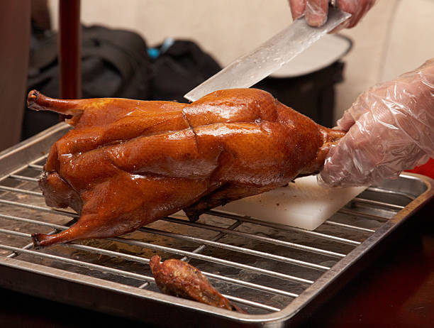 roasted duck stock photo