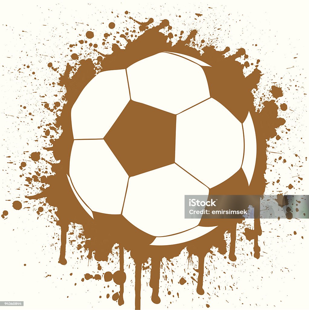 Pelota de fútbol - arte vectorial de Lodo libre de derechos