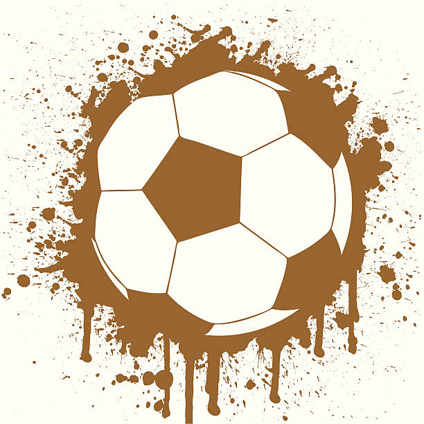 piłka nożna - soccer mud soccer ball ball stock illustrations