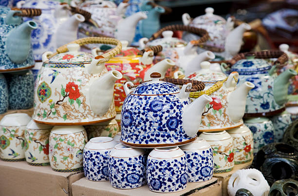 istock A collection of many Chinese tea sets 94360886
