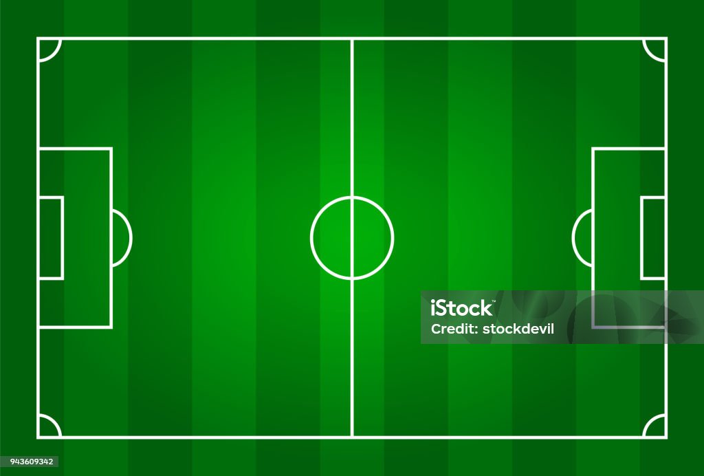 Green color football stadium field . Green color football stadium field . Top view . Soccer Field stock vector