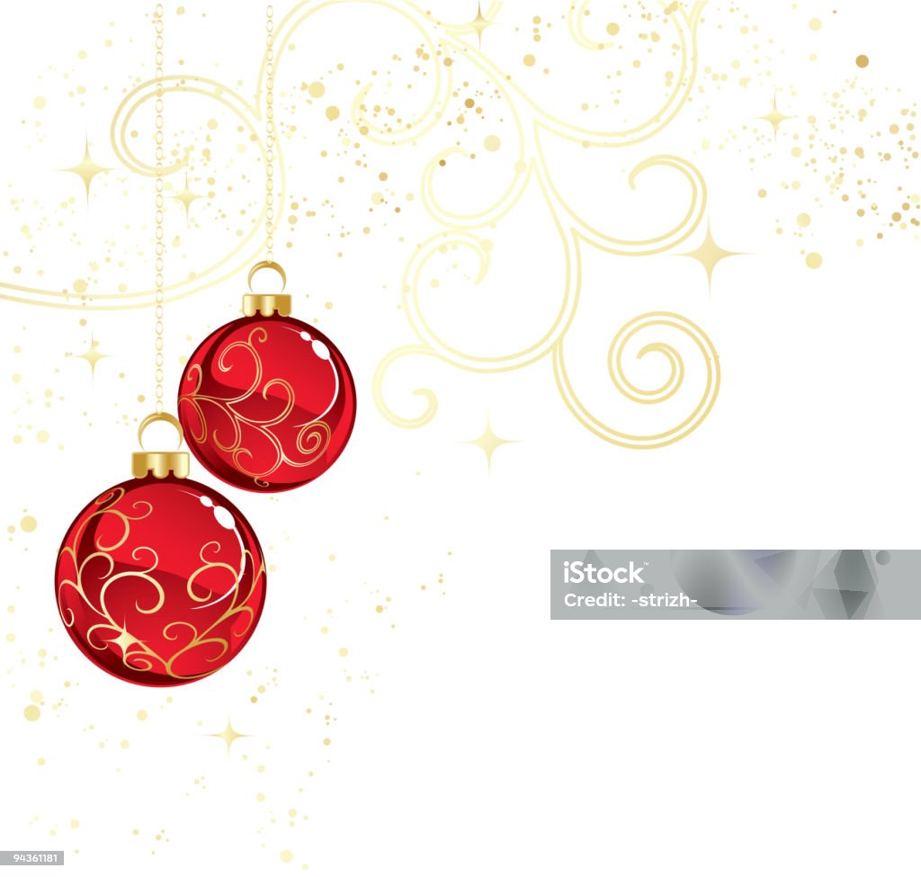 クリスマスボールは赤 - クリスマスのロイヤリティフリーベクトルアート