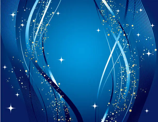 Vector illustration of Blue abstract background