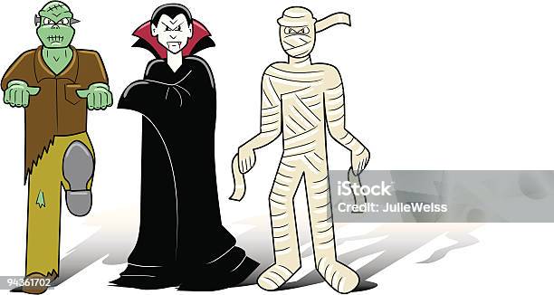 Dia Das Bruxas Caracteres - Arte vetorial de stock e mais imagens de Conde Drácula - Conde Drácula, Vetor, Assustador