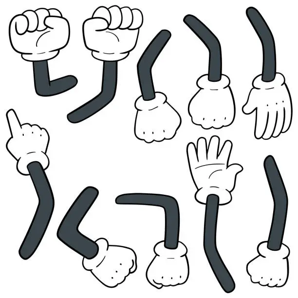 Vector illustration of cartoon arm