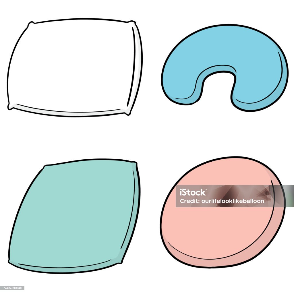 pillow vector set of pillow Cushion stock vector