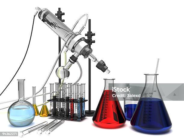 Química - Fotografias de stock e mais imagens de Laboratório - Laboratório, Experiência científica, Figura para recortar