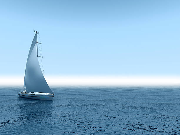 yacht la mer. - sail ship photos et images de collection