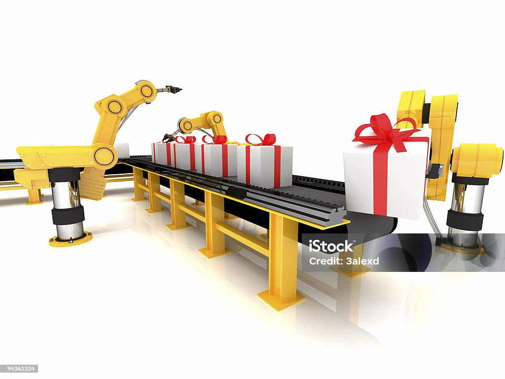 The gift conveyor  Factory Stock Photo