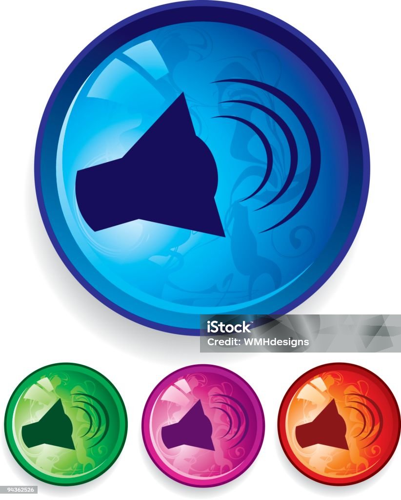 Volume Button Sprite Volume Button Stock Illustration - Download Image Now - Blue, Color ...