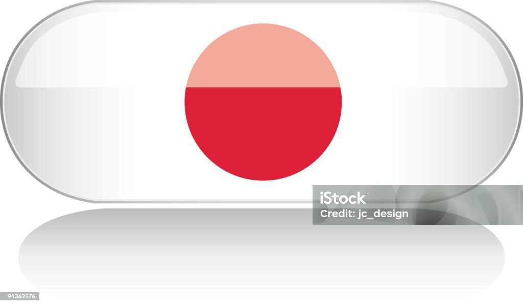 Brillante serie bandera de Japón - arte vectorial de Bandera libre de derechos