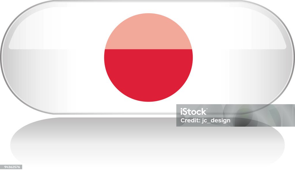Bandeira brilhante série-Japão - Vetor de Bandeira royalty-free