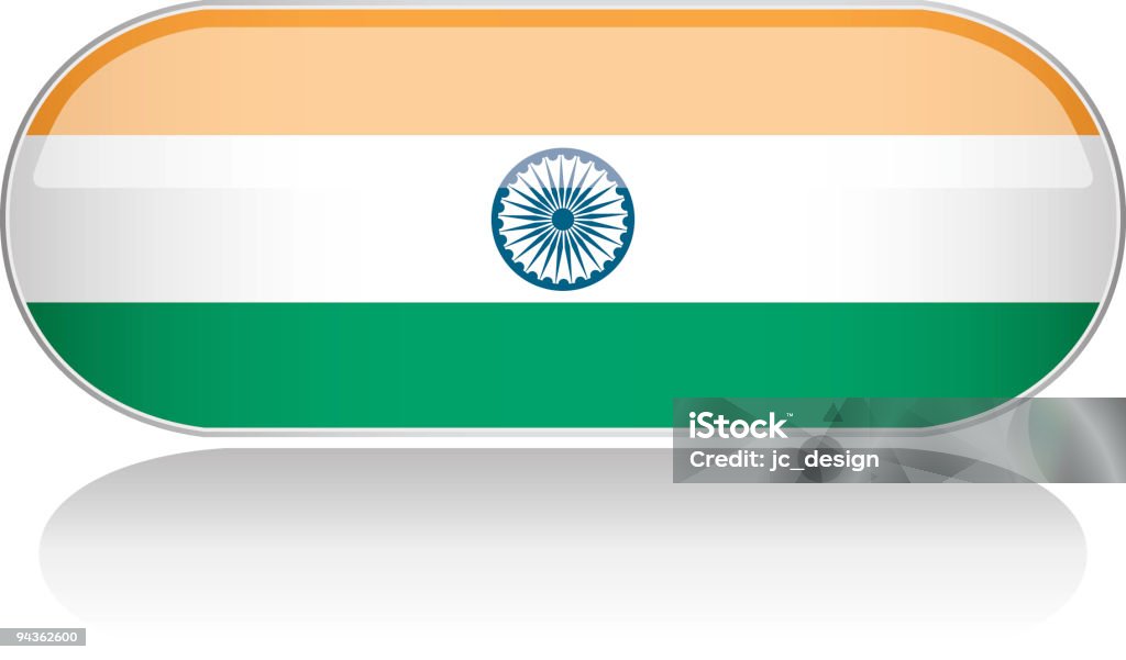 Série brilhante de bandeira de India - Royalty-free Açafrão arte vetorial