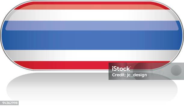 Serie Lucido Bandiera Della Tailandia - Immagini vettoriali stock e altre immagini di Asia - Asia, Bandiera, Bandiera della Tailandia
