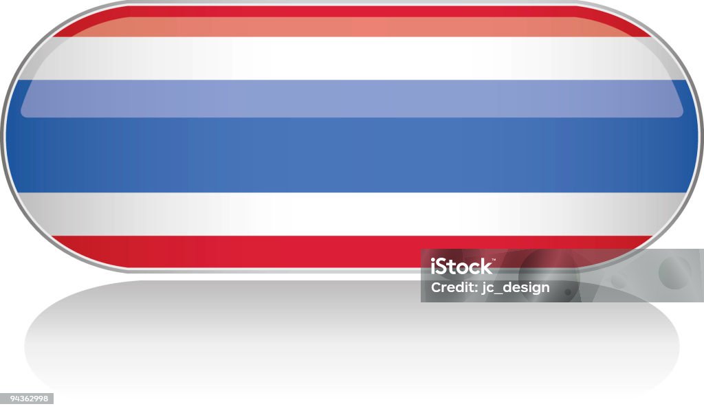 光沢のあるタイ旗シリーズ - アイコンのロイヤリティフリーベクトルアート