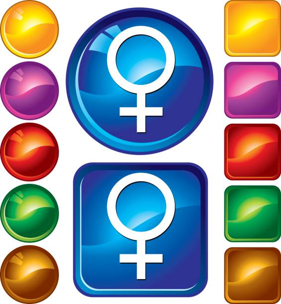 female symbol icons vector art illustration