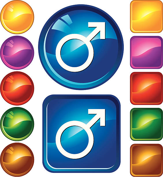 Male symbol Icons vector art illustration