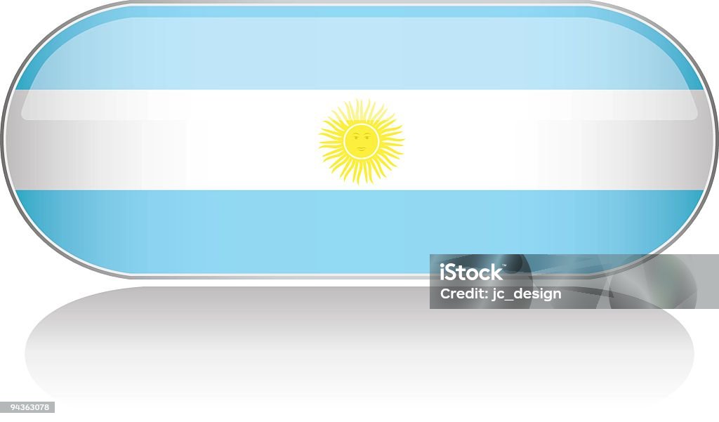 Serie lucido Bandiera-Argentina - arte vettoriale royalty-free di America del Sud