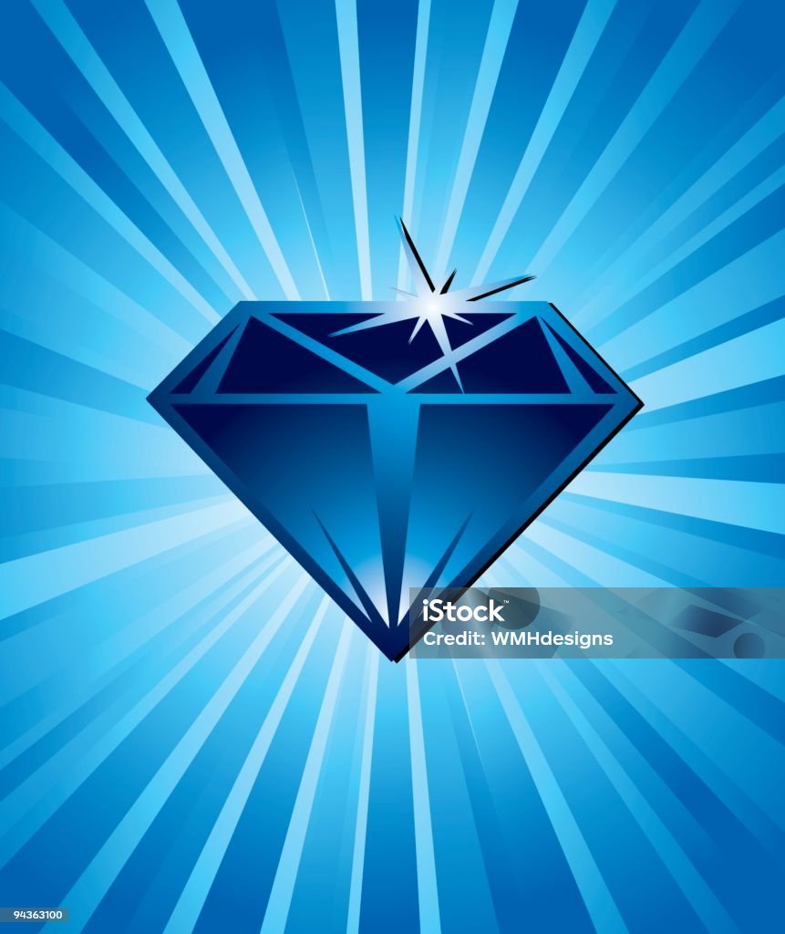 Fond de diamant - clipart vectoriel de Bleu libre de droits