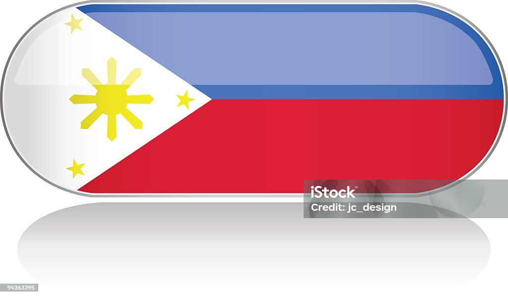 Bandera brillante serie-Filipinas - arte vectorial de Amarillo - Color libre de derechos