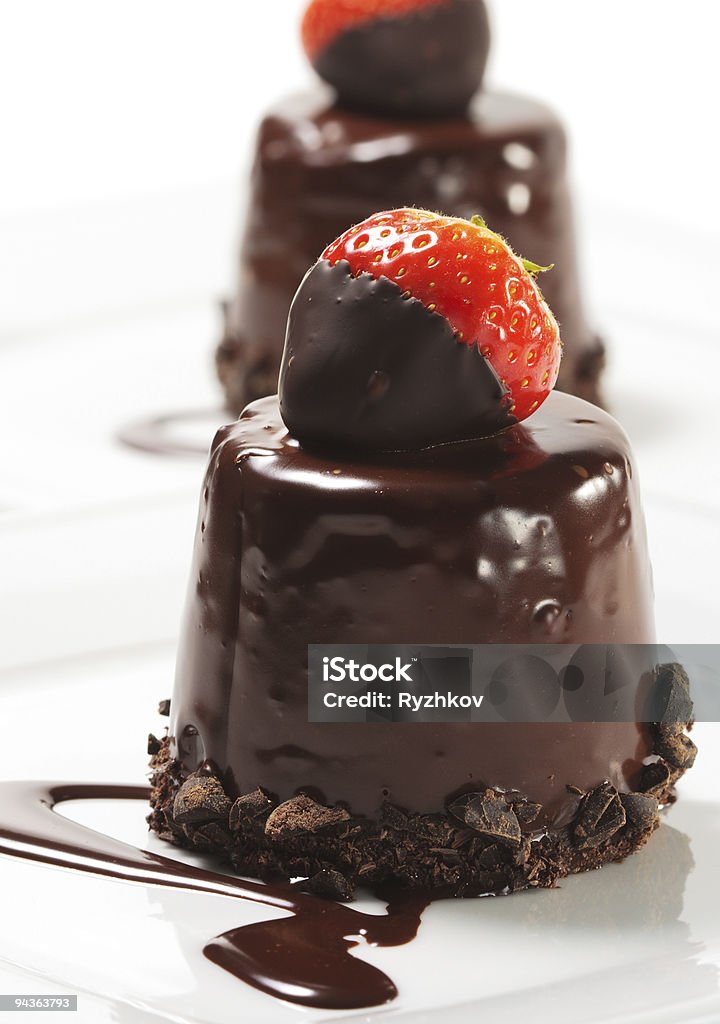 Dessert di torta di cioccolato - Foto stock royalty-free di Cibo