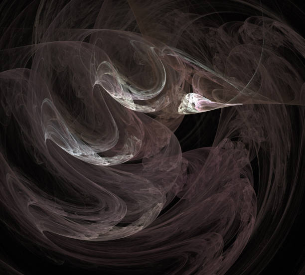 istock image of one Digital Fractal on Black Color 943642516