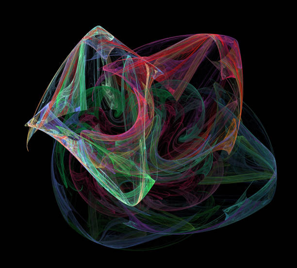 istock image of one Digital Fractal on Black Color 943642814